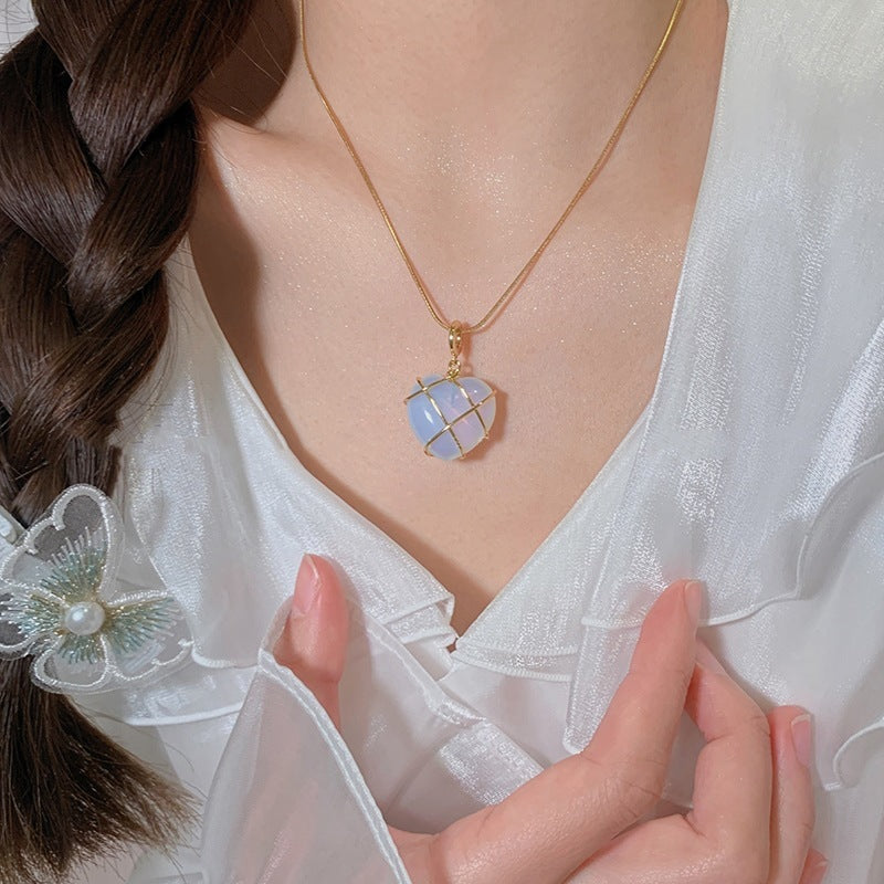 Fashion Moonstone Necklace For Cartoon Princess